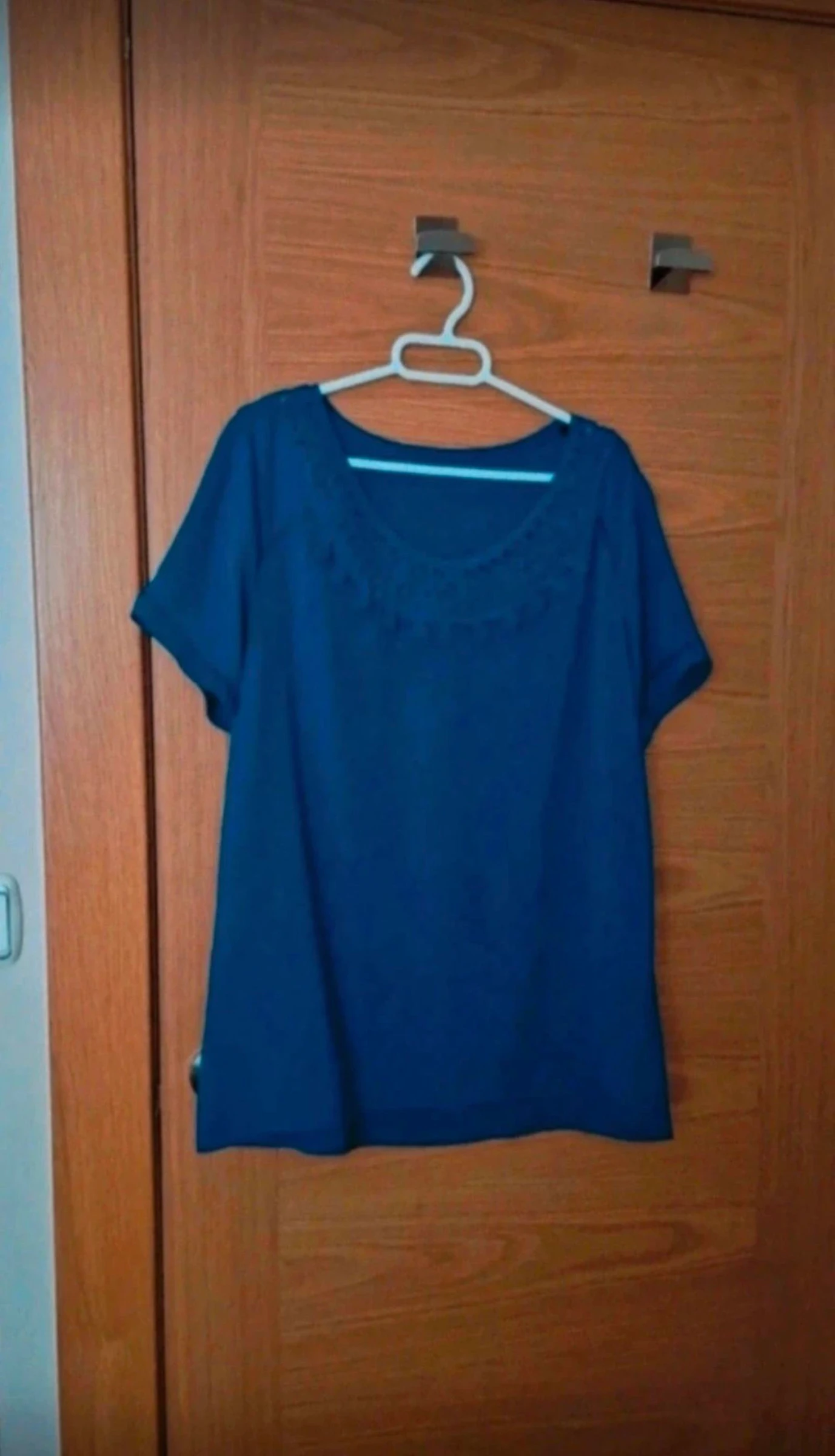 Blusa de mujer,  color azul, talla 42